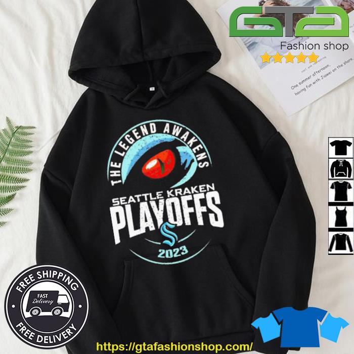 https://images.gtafashionshop.com/2023/04/seattle-kraken-the-legend-awakens-2023-stanley-cup-playoffs-shirt-Hoodie.jpg