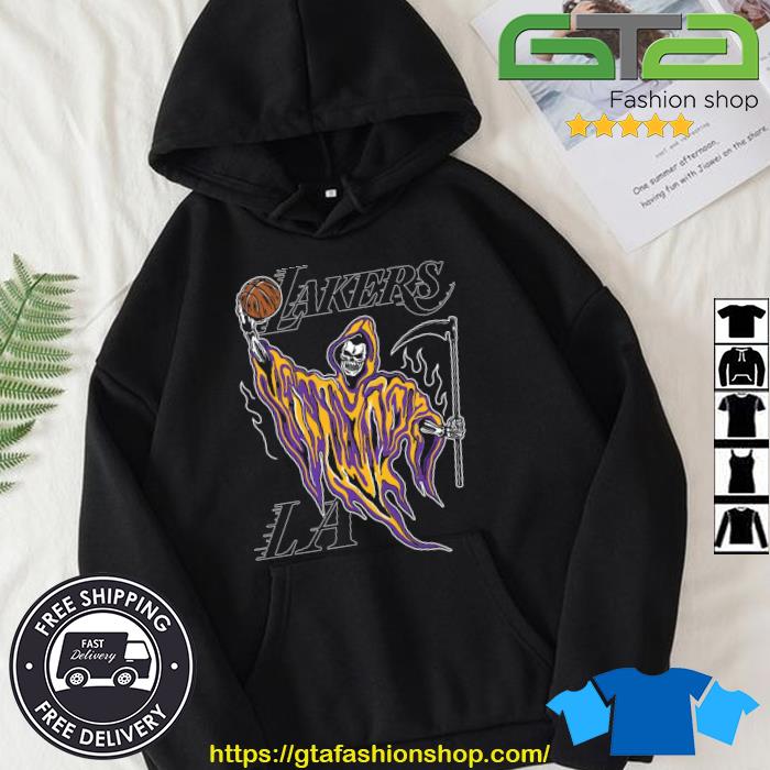 Warren Lotas x Lakers Los Angeles Skeleton shirt, hoodie