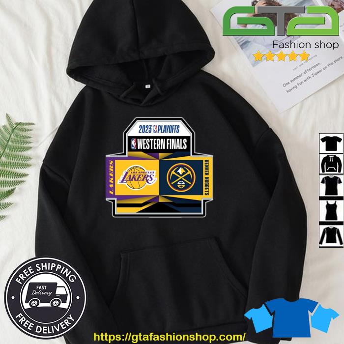 2023 NBA Western Conference 2 Team LOs Angles Lakers Vs Denver Nuggets Shirt Hoodie