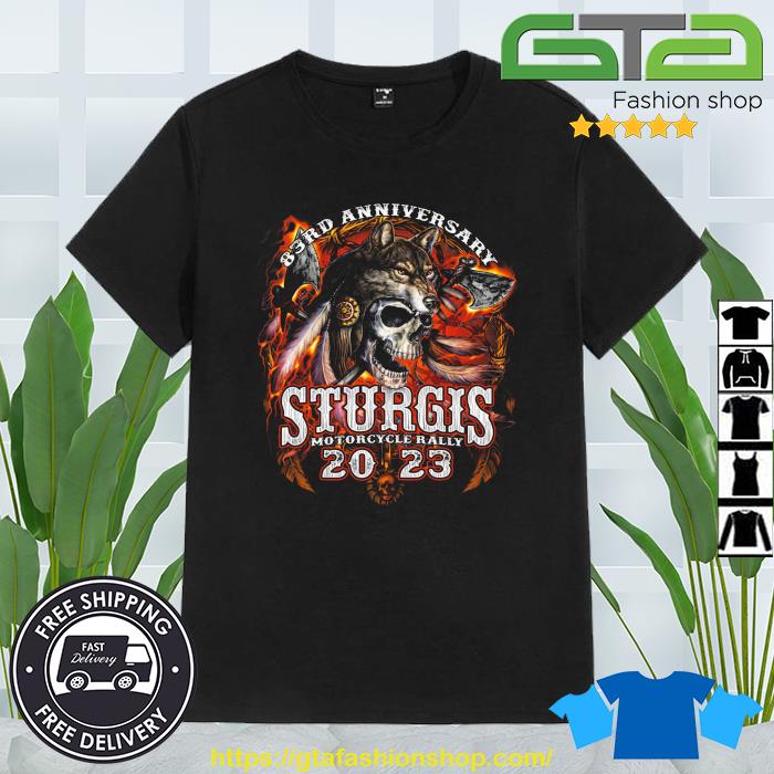 83rd Anniversary Sturgis Native Wolf Motorcycle Rally 2023 Shirt