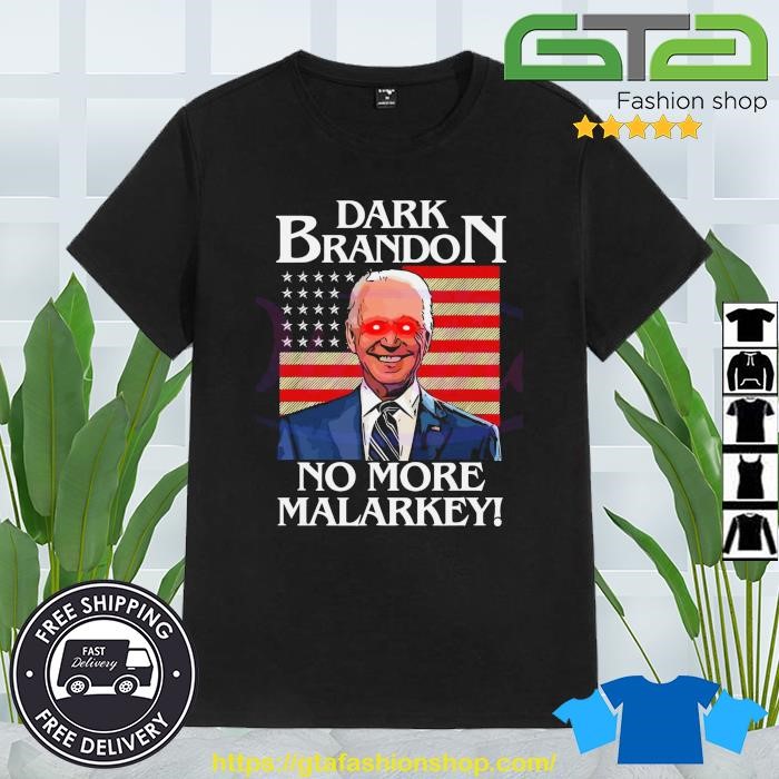 Dark Brandon No More Malarkey Presidential Meme USA Flag Shirt