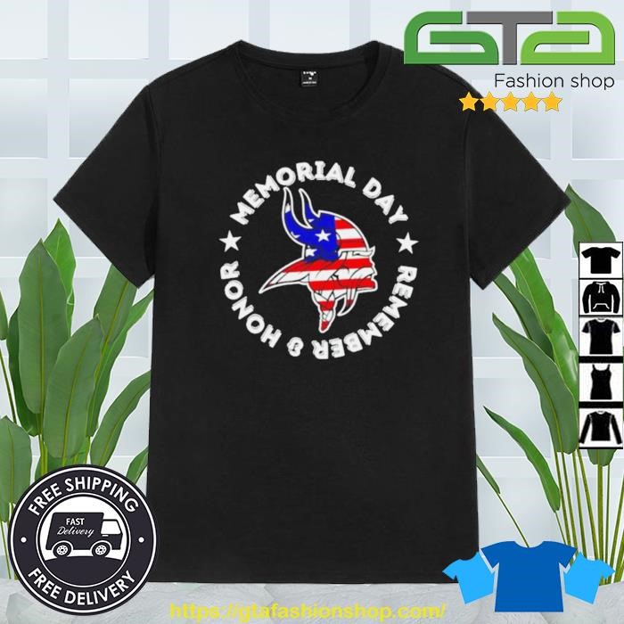 Minnesota Vikings Memorial Day Remember And Honor Shirt