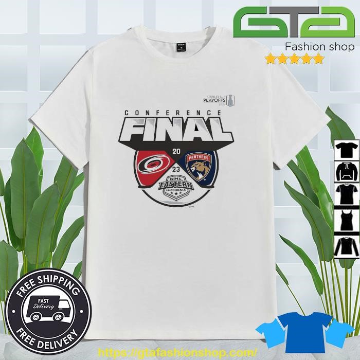 https://images.gtafashionshop.com/2023/05/Original-Carolina-Hurricanes-vs.-Florida-Panthers-2023-Stanley-Cup-Playoffs-Eastern-Conference-Final-Matchup-Shirt-T-Shirt.jpg