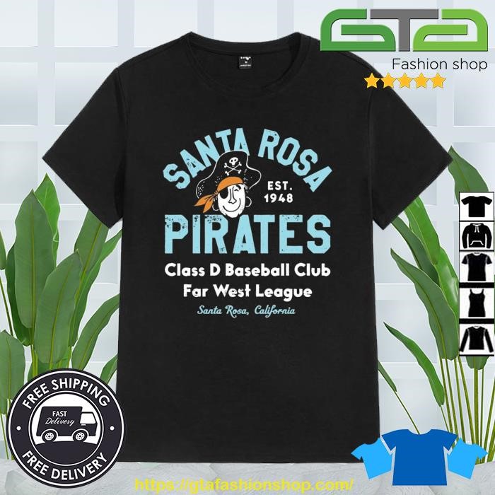 Santa Rosa Pirates California Vintage Defunct Baseball Teams Shirt