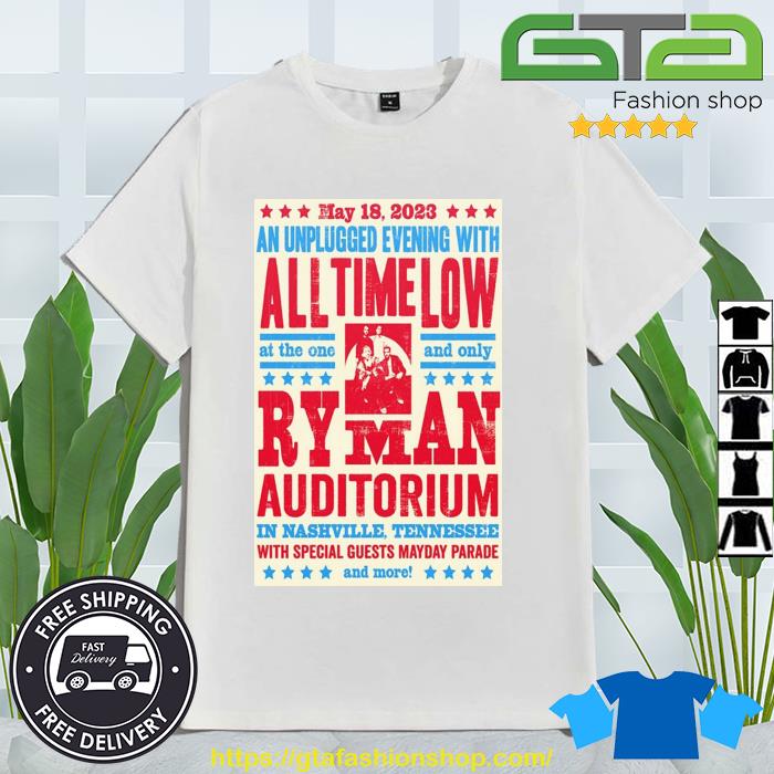 All Time Low May 18 2023 Ryman Auditorium Shirt