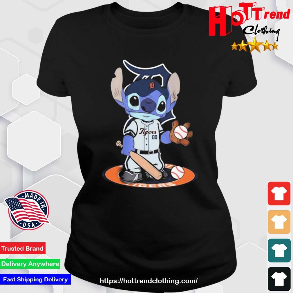 Baby Stitch Detroit Tigers Baseball Logo 2023 Shirt Ladies
