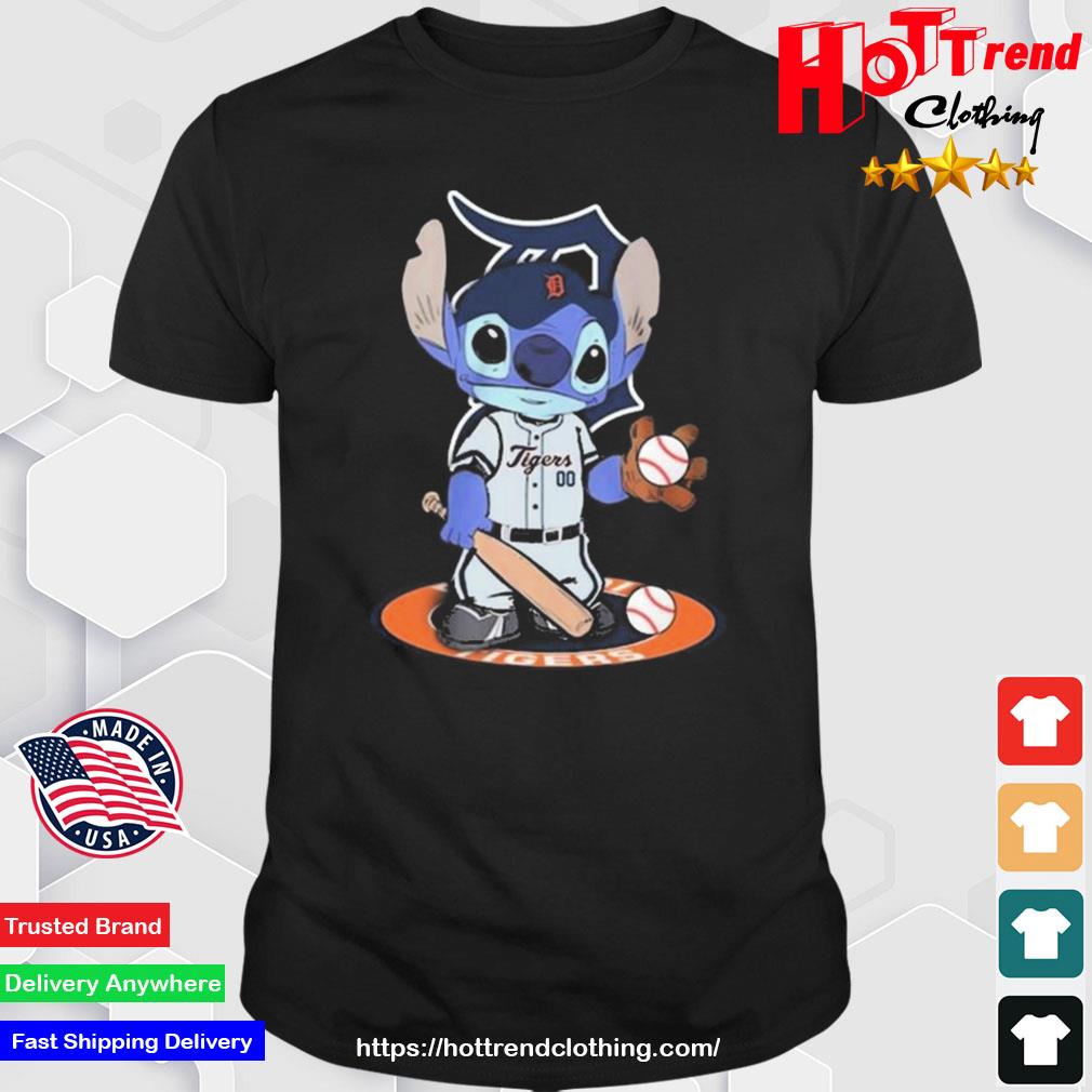 Baby Stitch Detroit Tigers Baseball Logo 2023 Shirt