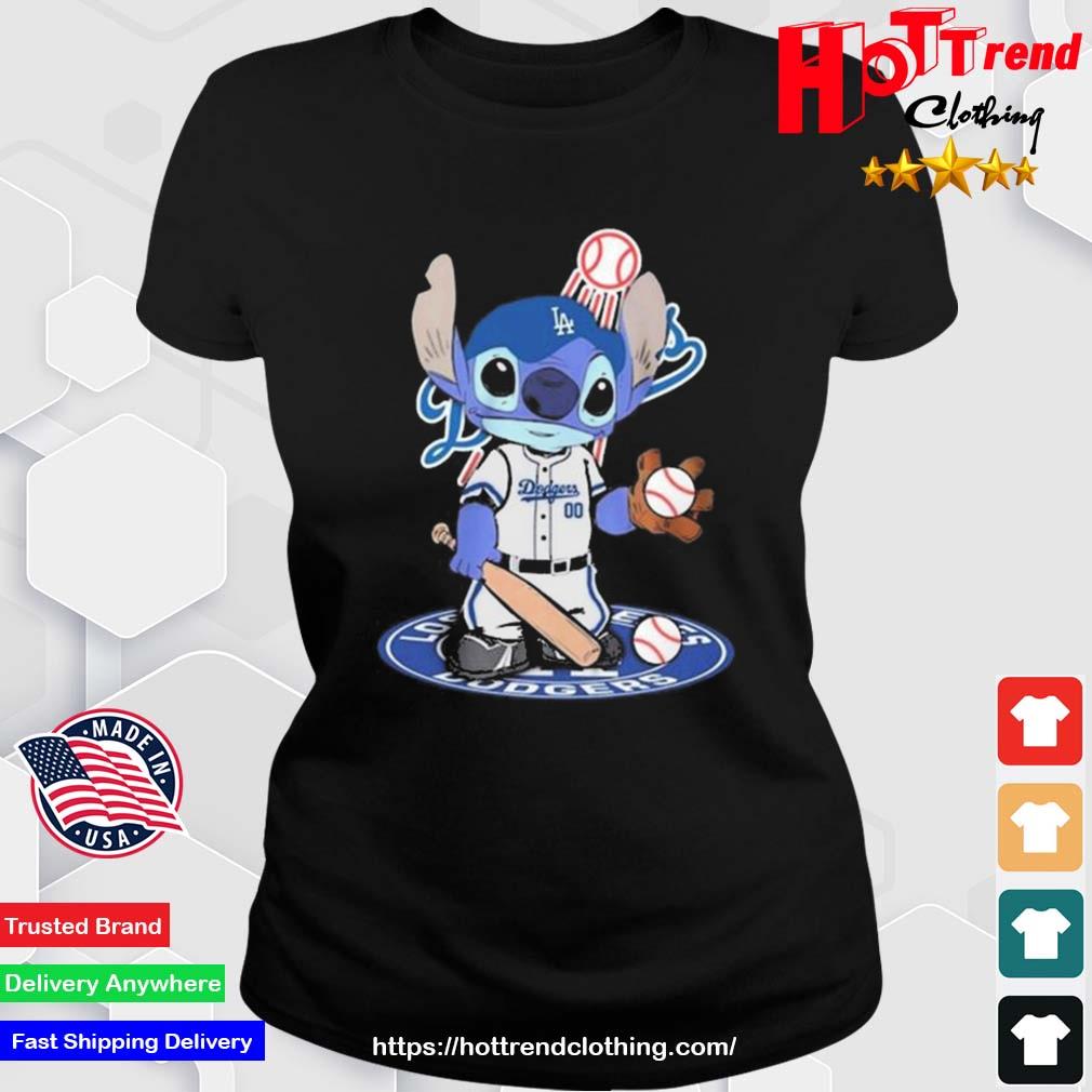 Baby Stitch Los Angeles Dodgers Baseball Logo 2023 Shirt Ladies