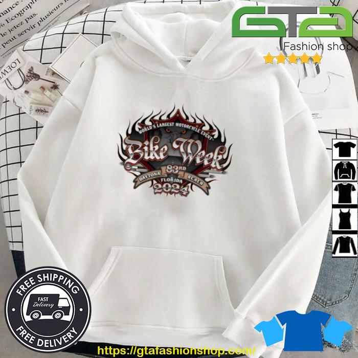Bike Week World's Largest Motorcycle Event Daytona Beach 83rd 2024 Florida Shirt Hoodie