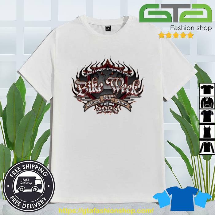 Bike Week World's Largest Motorcycle Event Daytona Beach 83rd 2024 Florida Shirt