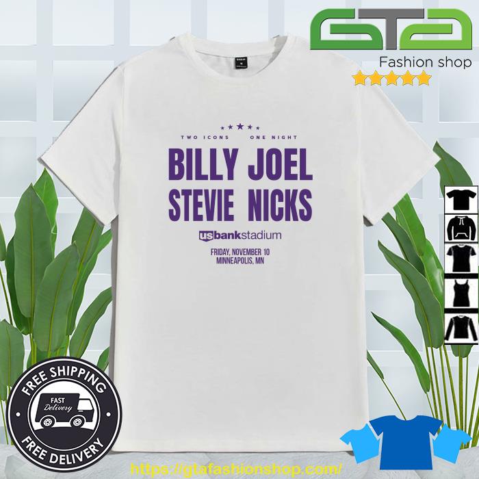 Billy Joel And Stevie Nicks Minneapolis Us Bank Stadium Concerts Shirt