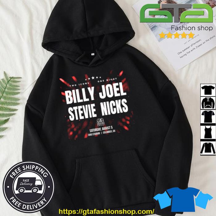 Billy Joel And Stevie Nicks Tour 2023 Two Icon One Night Ohio Stadium Concert T-Shirt Hoodie