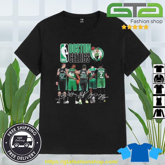 Boston Celtics Members Signatures NBA 2023 Shirt
