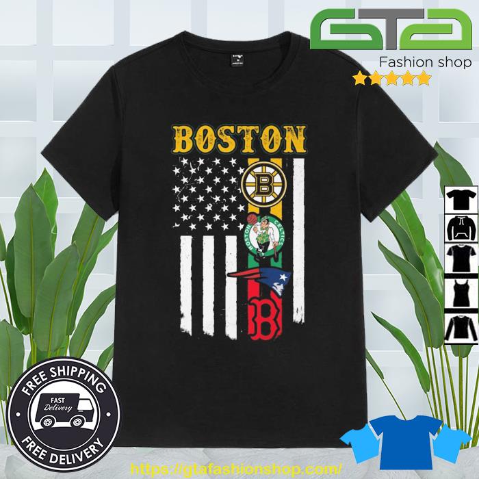 Boston City Of Champion American Flag Shirt