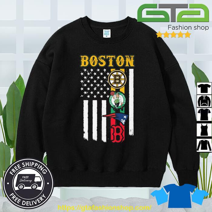 Boston City Of Champion American Flag Shirt