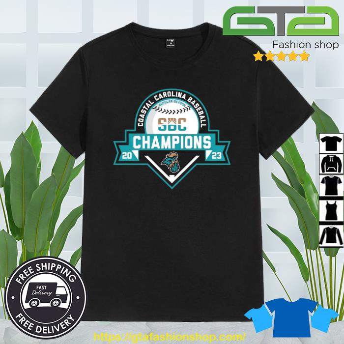 Coastal Carolina Chanticleers 2023 Sun Belt Baseball Regular Season Champions T-Shirt