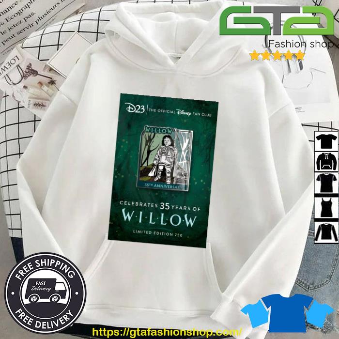 D23-exclusive Willow 35th Anniversary Pin Limited Edition Shirt Hoodie