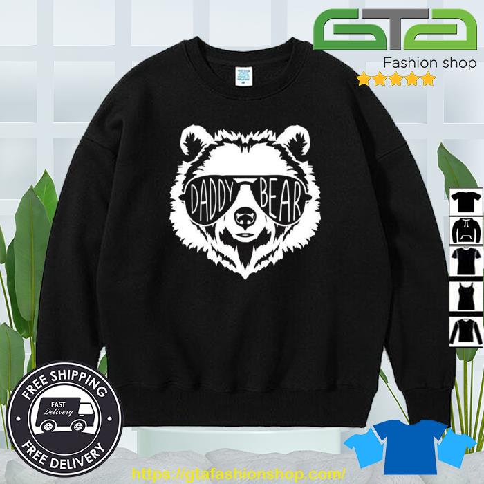  daddy Bear Face with Sunglasses T-Shirt : Clothing