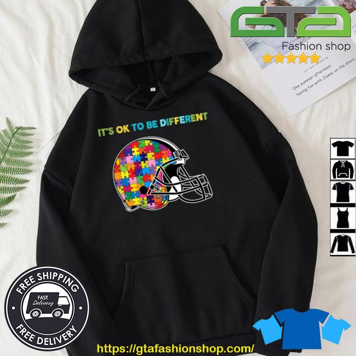 Funny Cleveland Browns Autism It's Ok To Be Different Shirt Hoodie
