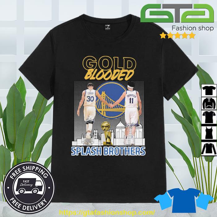 Golden State Warriors Stephen Curry And Klay Thompson Gold Blooded Splash Brothers Signatures shirt