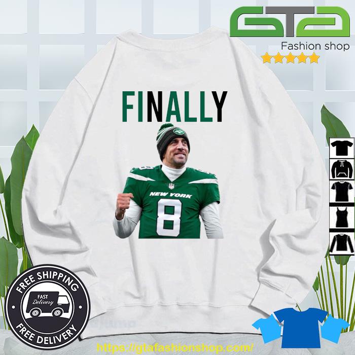 Aaron Rodgers 8 Jet Sweatshirt New York Football Crewneck 