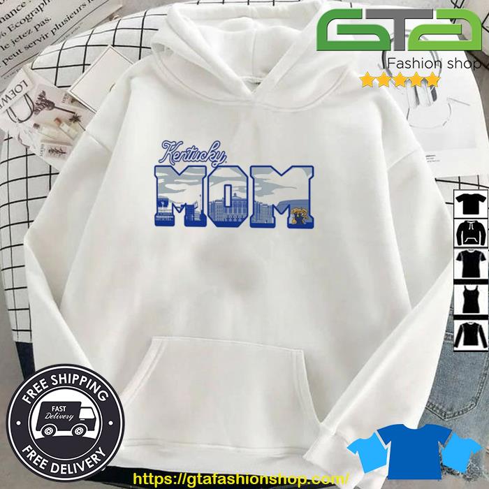 Kentucky Wildcats Women's White Campus Mom Shirt Hoodie