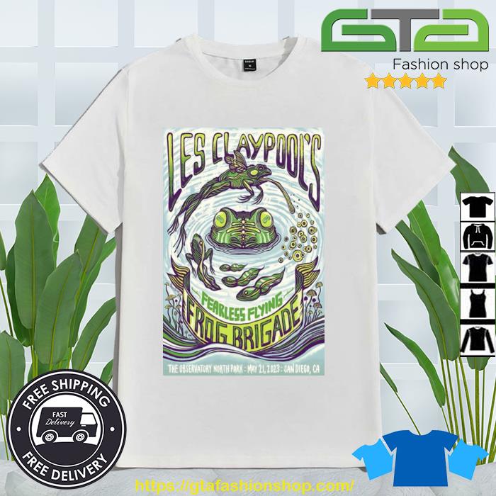 Les Claypool’s Fearless Flying Frog May 21 2023 San Diego CA Shirt