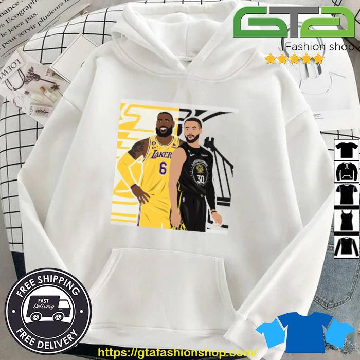 Los Angeles Lakers Vs Golden State Warriors James LeBron Vs Steph Curry Playoffs 2023 Art Shirt Hoodie