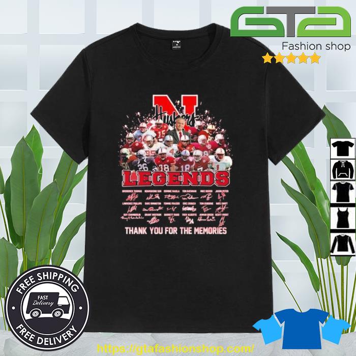 N Huskers Legends Thank You For The Memories Signatures Shirt