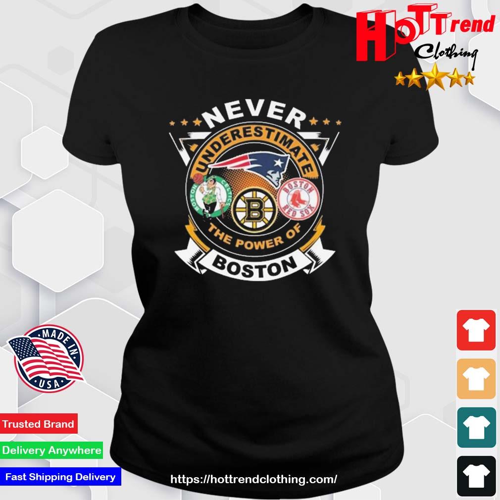 Never Underestimate The Power Of Boston 2023 Shirt Ladies