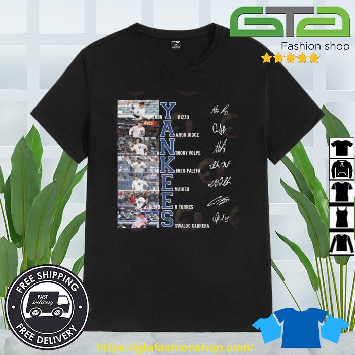 Official Yankees Members Signatures Shirt