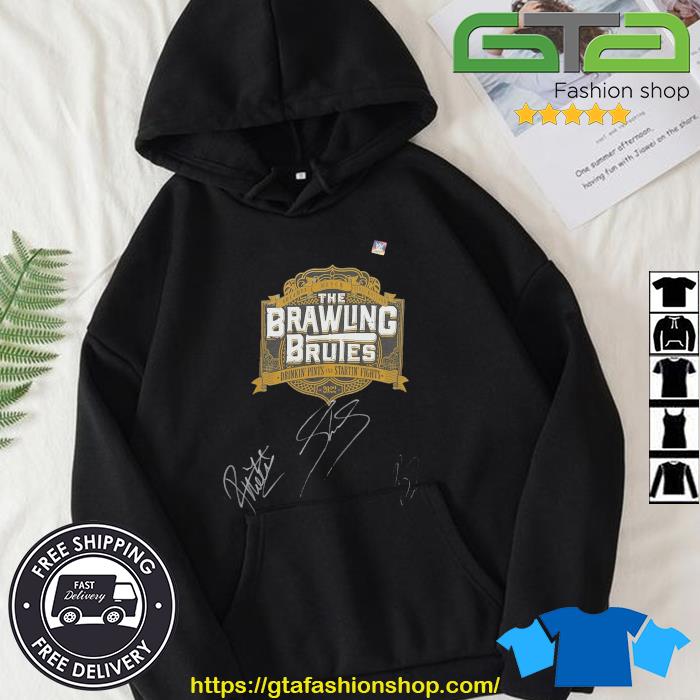 Original The Brawling Brutes Drinkin’ Pints and Startin’ Fights Signature Hoodie
