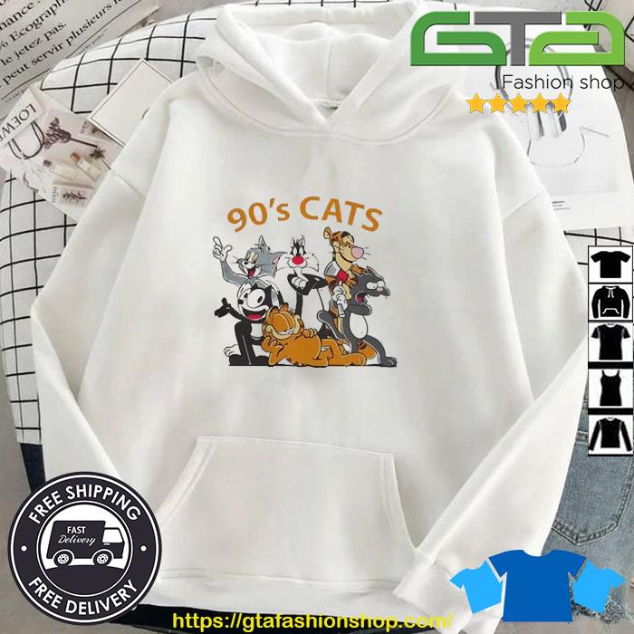 Original The Garfield 90’s Cats Vintage Shirt Hoodie