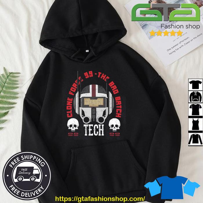 Star Wars The Bad Batch Clone Force 99 Tech Shirt Hoodie