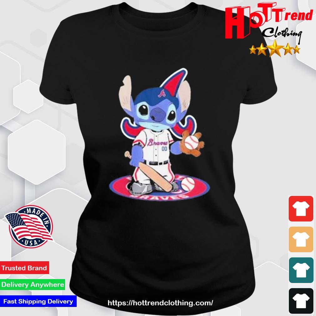 Stitch Baseball Atlanta Braves Logo Shirt Ladies