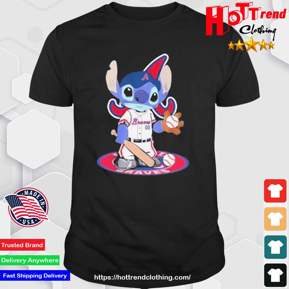 Stitch Baseball Atlanta Braves Logo Shirt