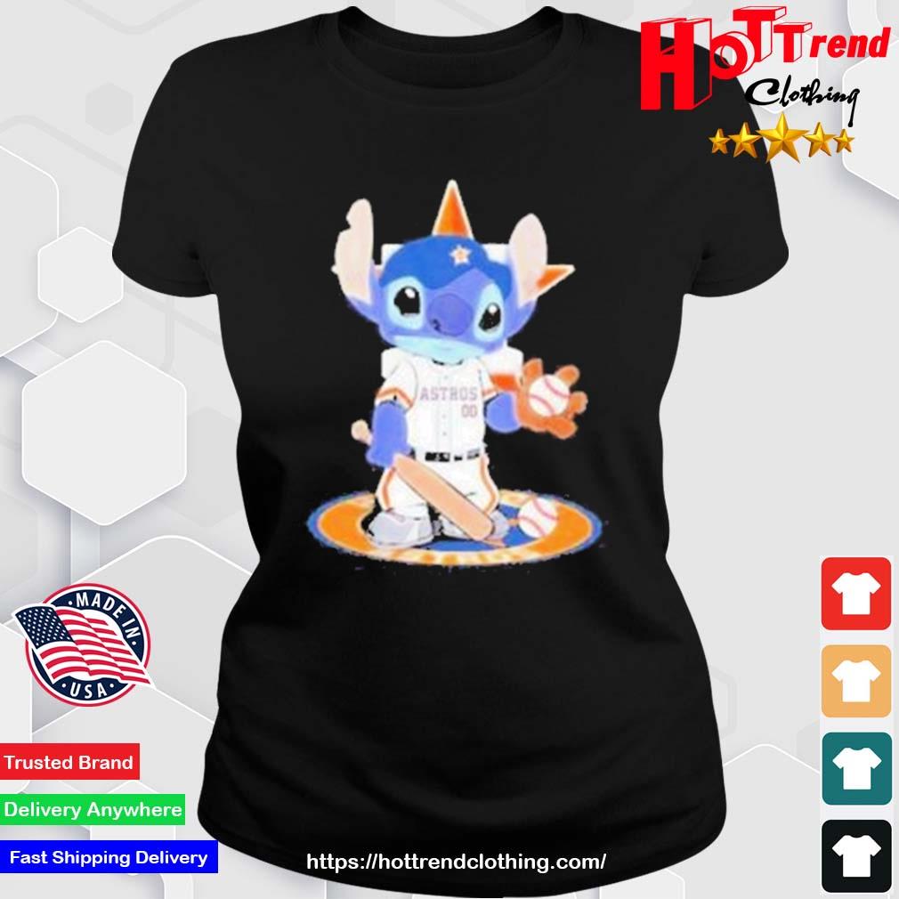 Stitch Baseball Houston Astros Logo Shirt Ladies