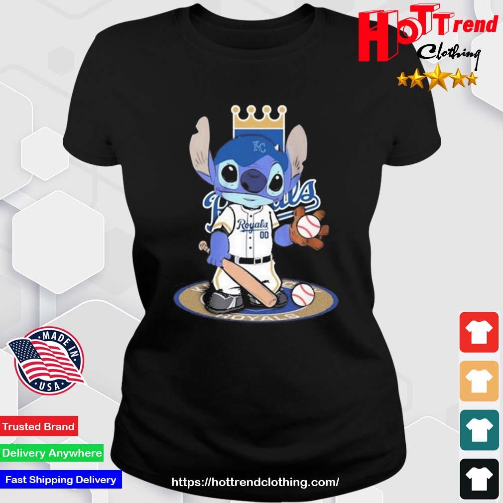 Stitch Kansas City Royals Baseball Logo 2023 Shirt Ladies