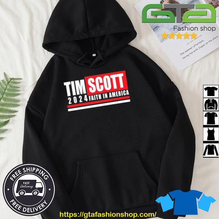 Tim Scott 2024 Faith In American Shirt Hoodie