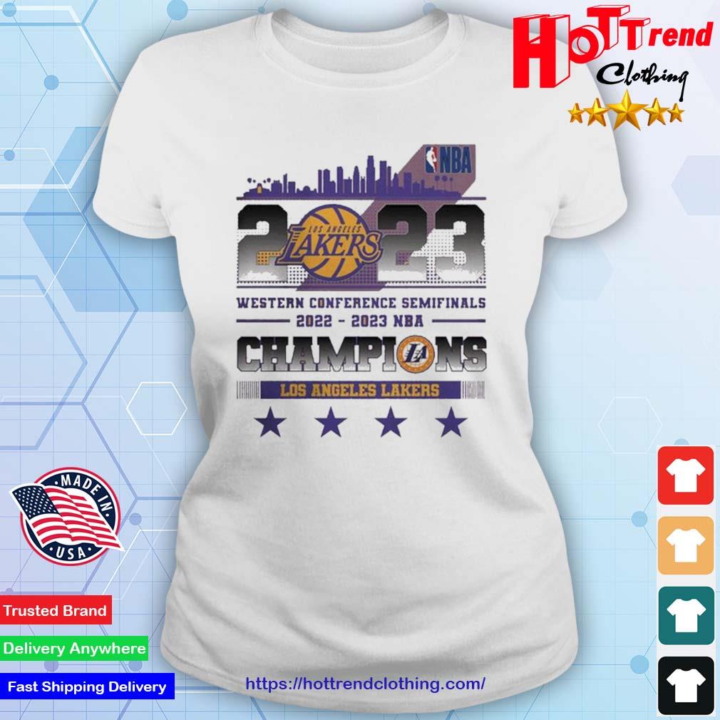 Trending 2023 Western Conference Semifinals NBA Champions Los Angeles Lakers Shirt Ladies