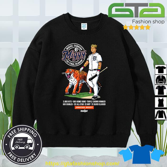 Gracias Miggy The Final Season Homepage Detroit Tigers Shirt, Custom  prints store