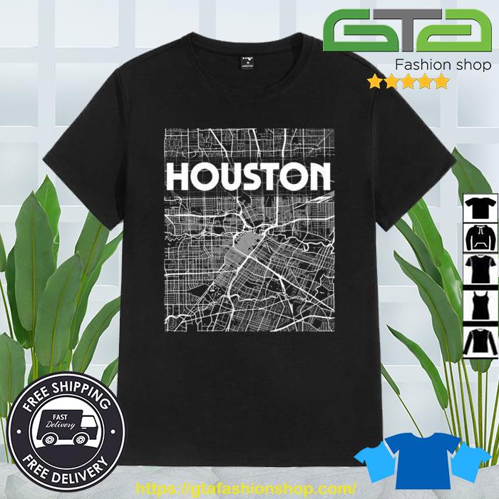 Vintage Houston Texas Meaningful Gift Town City Map Cool Shirt