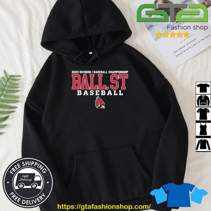Funny ball State Cardinals 2023 Ncaa DI baseball men's Champions logo T- shirt, hoodie, sweater, long sleeve and tank top
