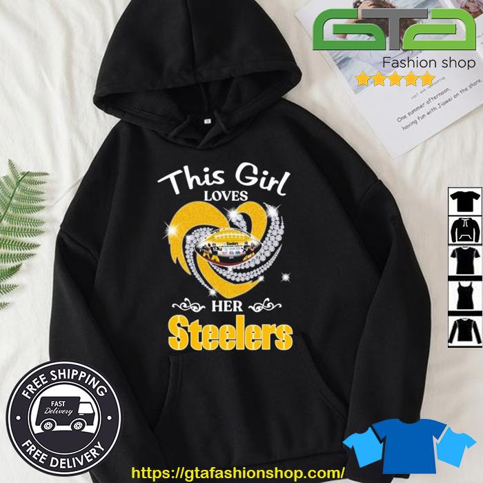 Pittsburgh Steelers Girl Heart Diamond T Shirt Trend T Shirt Store Online