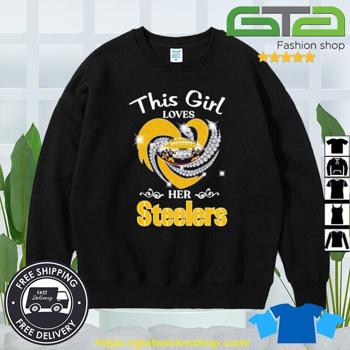 Pittsburgh Steelers Girl Heart Diamond T Shirt Trend T Shirt Store