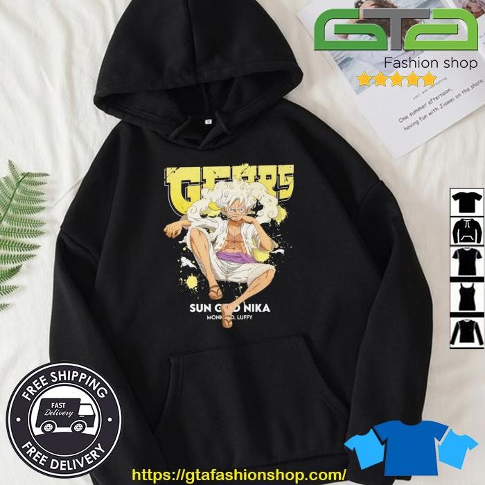 Monkey D Luffy Sun God Nika Luffy's Gear 5 Shirt Hoodie.jpg