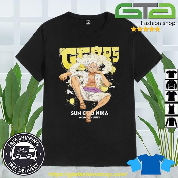 Monkey D Luffy Sun God Nika Luffy's Gear 5 Shirt