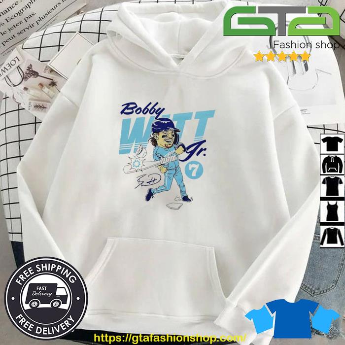 Official bobby witt jr. caricature 7 signatures T-shirt, hoodie, tank top,  sweater and long sleeve t-shirt