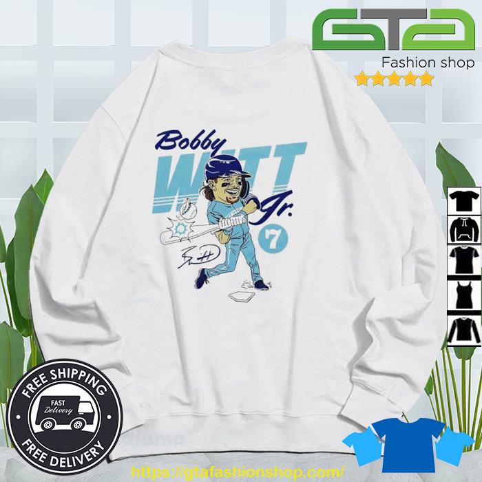 Official bobby witt jr. caricature 7 signatures T-shirt, hoodie, tank top,  sweater and long sleeve t-shirt