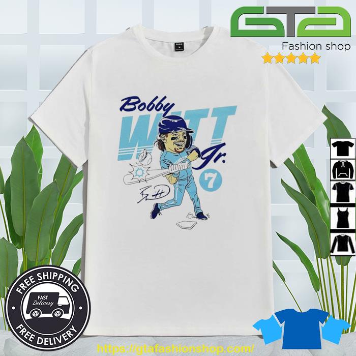 Official bobby witt jr. caricature 7 signatures T-shirt, hoodie, tank top,  sweater and long sleeve t-shirt